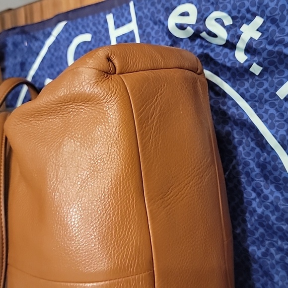 COACH F35723 Phoebe Camel Pebbled Leather Shoulder Handbag - Picture 7 of 13